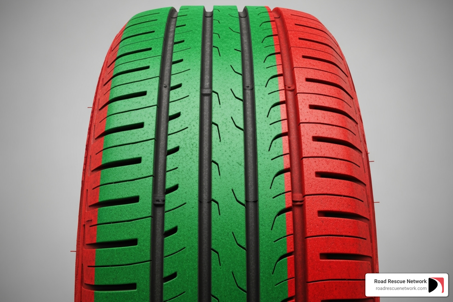 a tire with a diagram showing the repairable tread area versus the non-repairable sidewall and shoulder - tire puncture repair a tire with a diagram showing the repairable tread area versus the non-repairable sidewall and shoulder - tire puncture repair