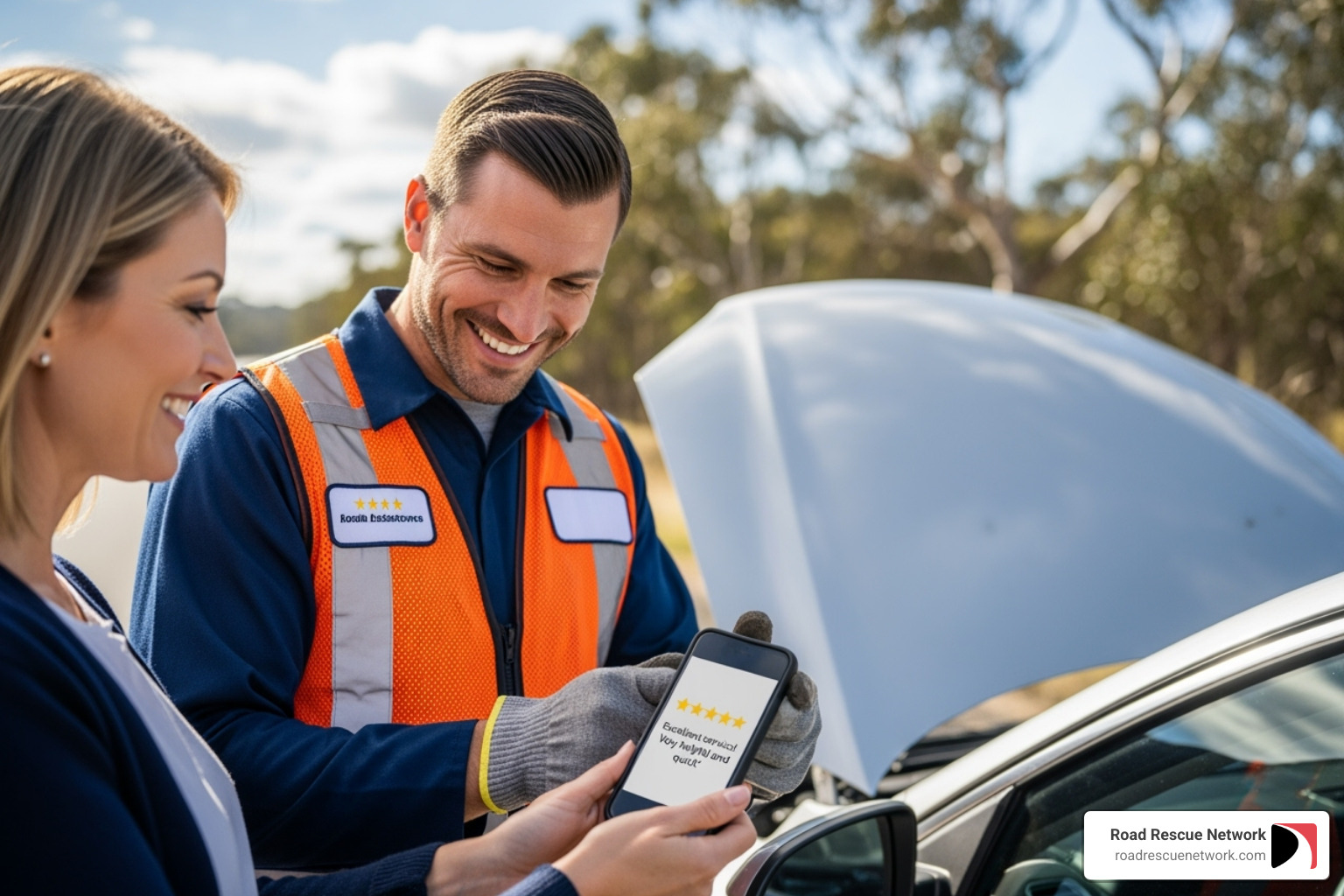 technician receiving positive review - apply for road rescue position best
