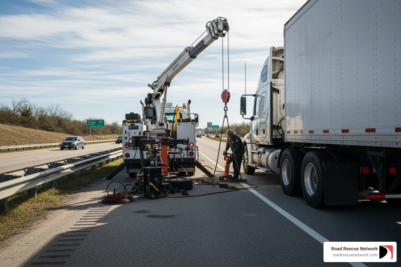 a mobile service truck working on a large commercial semi-truck - 24 hr mobile tire repair best a mobile service truck working on a large commercial semi-truck - 24 hr mobile tire repair best