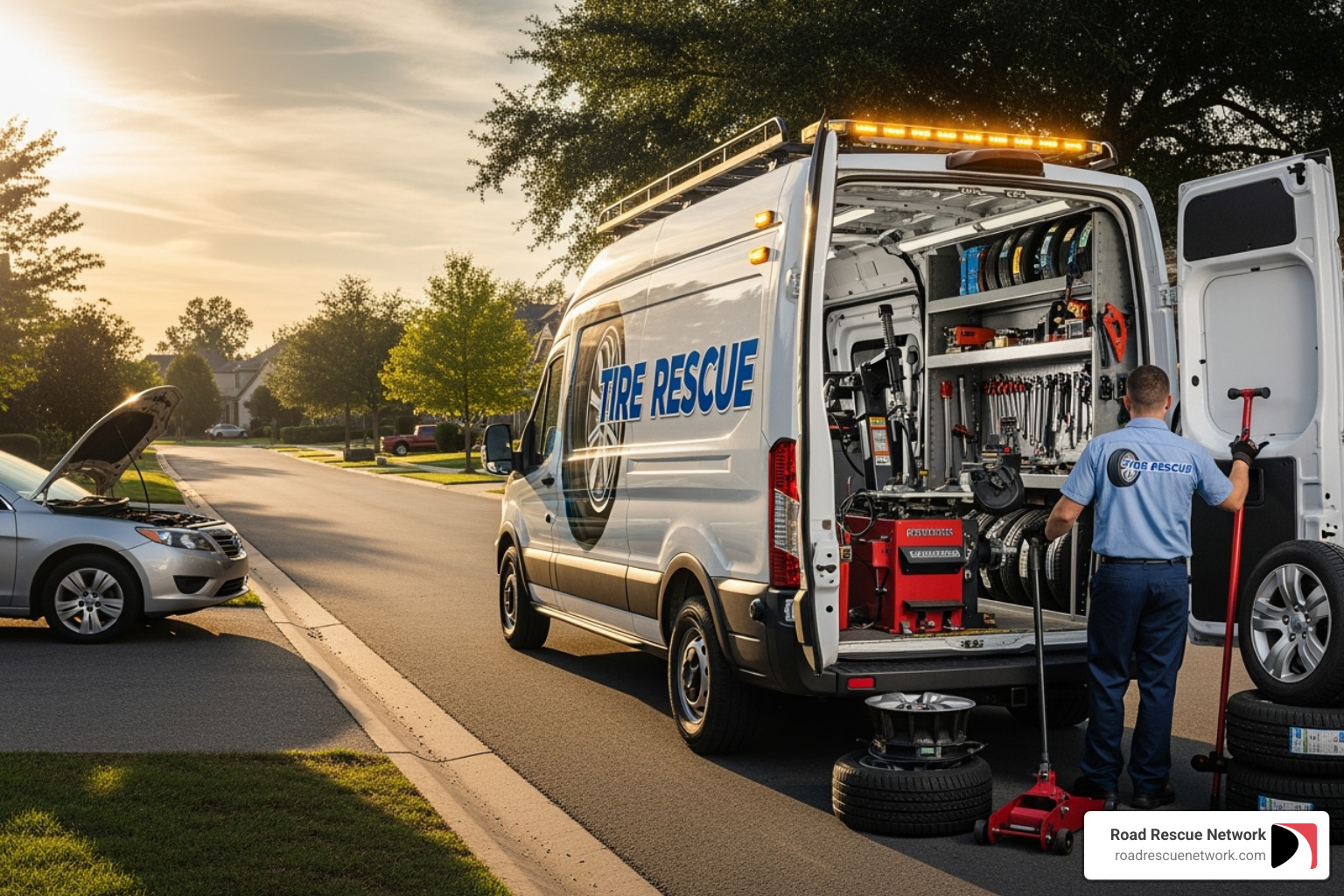 Mobile tire service van - 24/7 tire repair