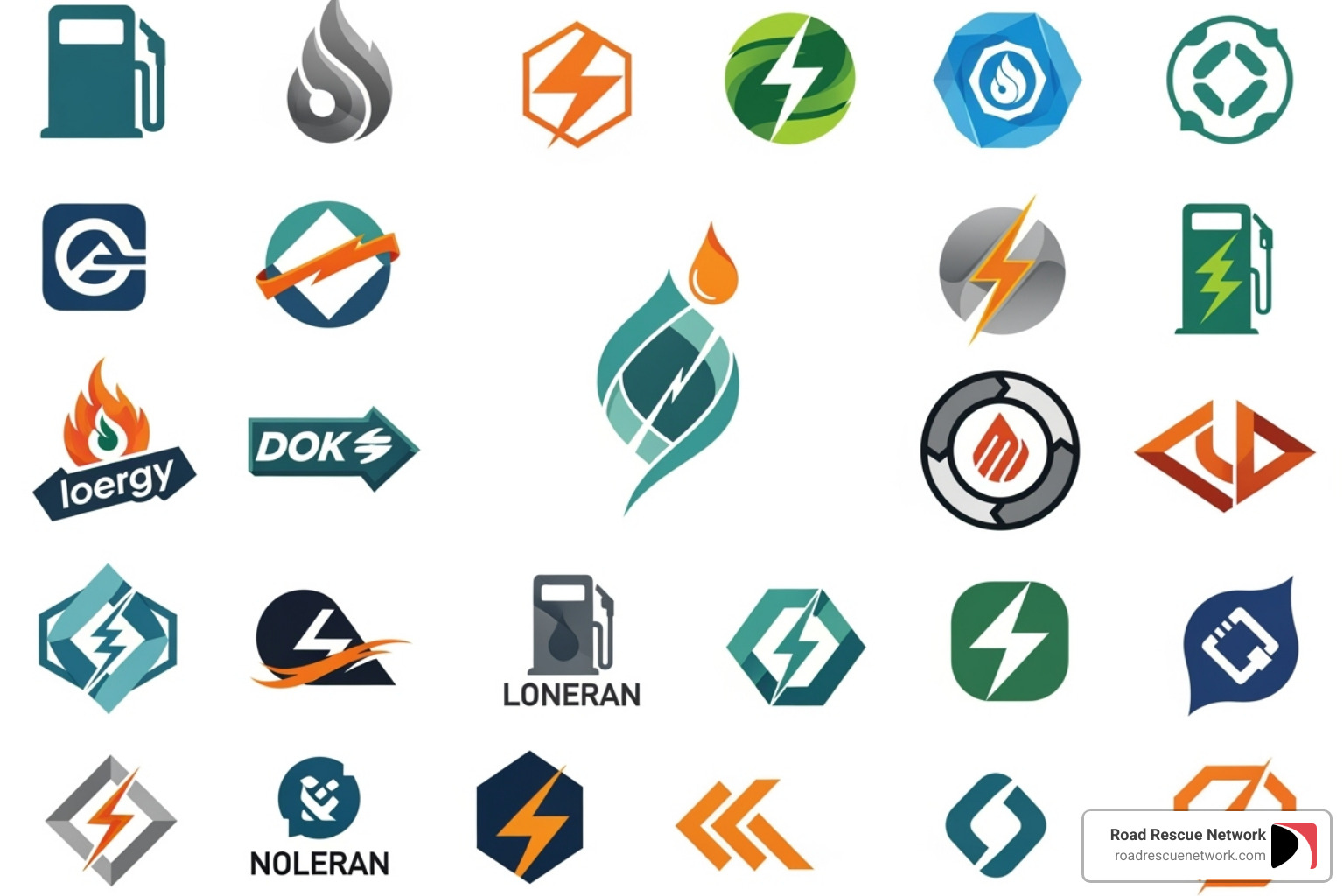 Collage of different fuel delivery company logos - petrol delivery at doorstep