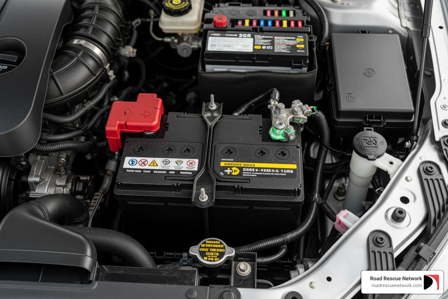 car battery with clean terminals - jump starter service near me