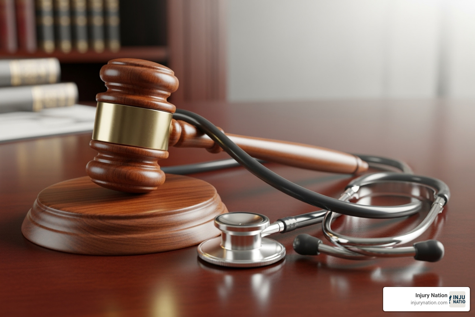 gavel and stethoscope - Defective medical device