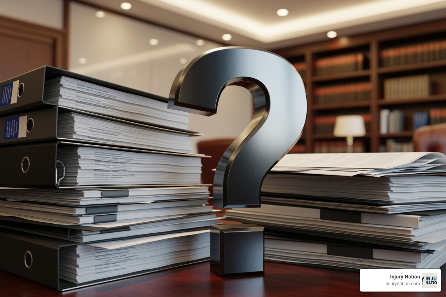 question mark over legal document - 18-wheeler accident attorney