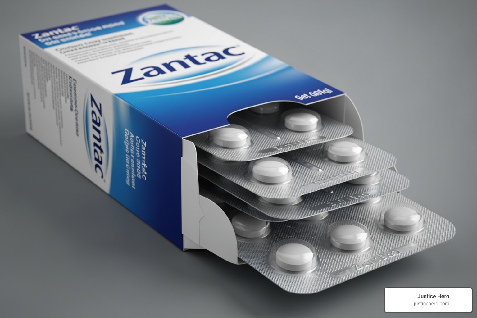 Zantac packaging and pills - zantac lawsuit update may 2025