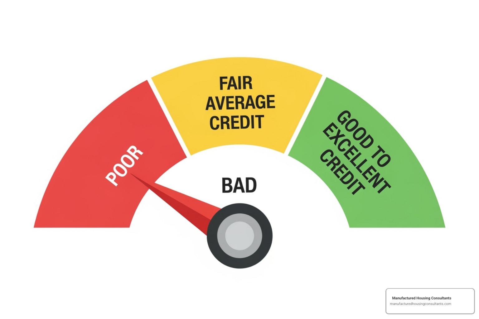FICO credit score ranges infographic - bad credit home financing