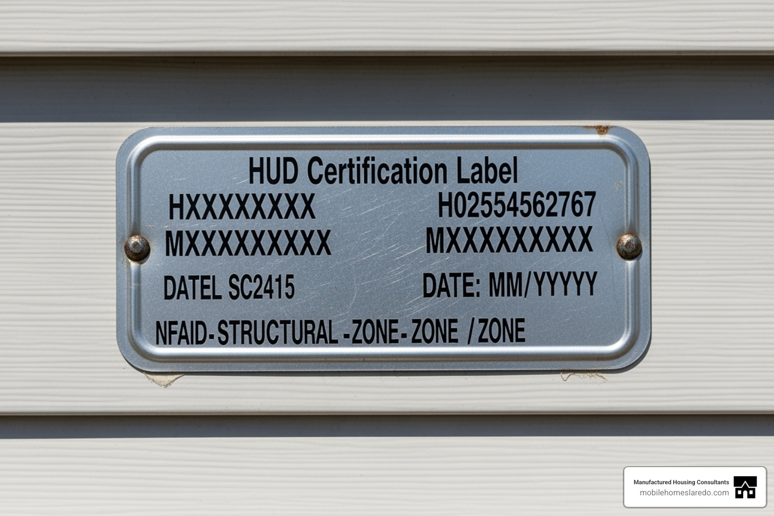 HUD tag on a manufactured home - Texas mobile home loans HUD tag on a manufactured home - Texas mobile home loans