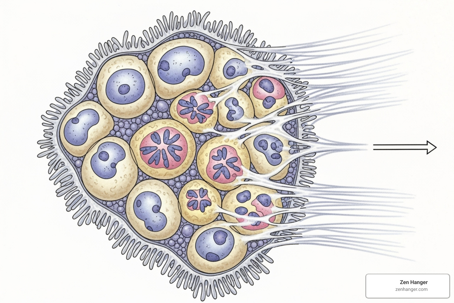 an image illustrating the concept of tissue expansion through gentle, prolonged tension - what happens if you stretch all day