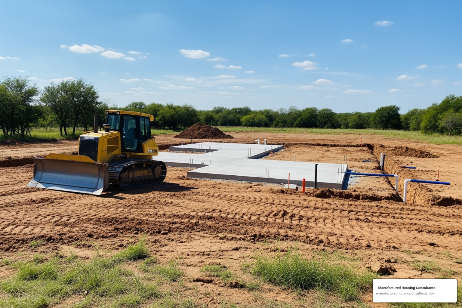 site preparation process infographic - site preparation for mobile homes