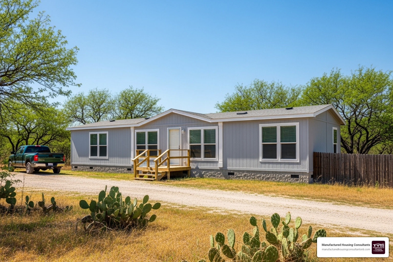 modern, brand new manufactured home in a Texas landscape - how much are brand new mobile homes