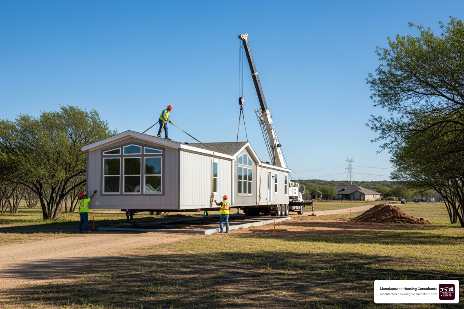 mobile home being delivered and set up on a piece of land - how much are brand new mobile homes