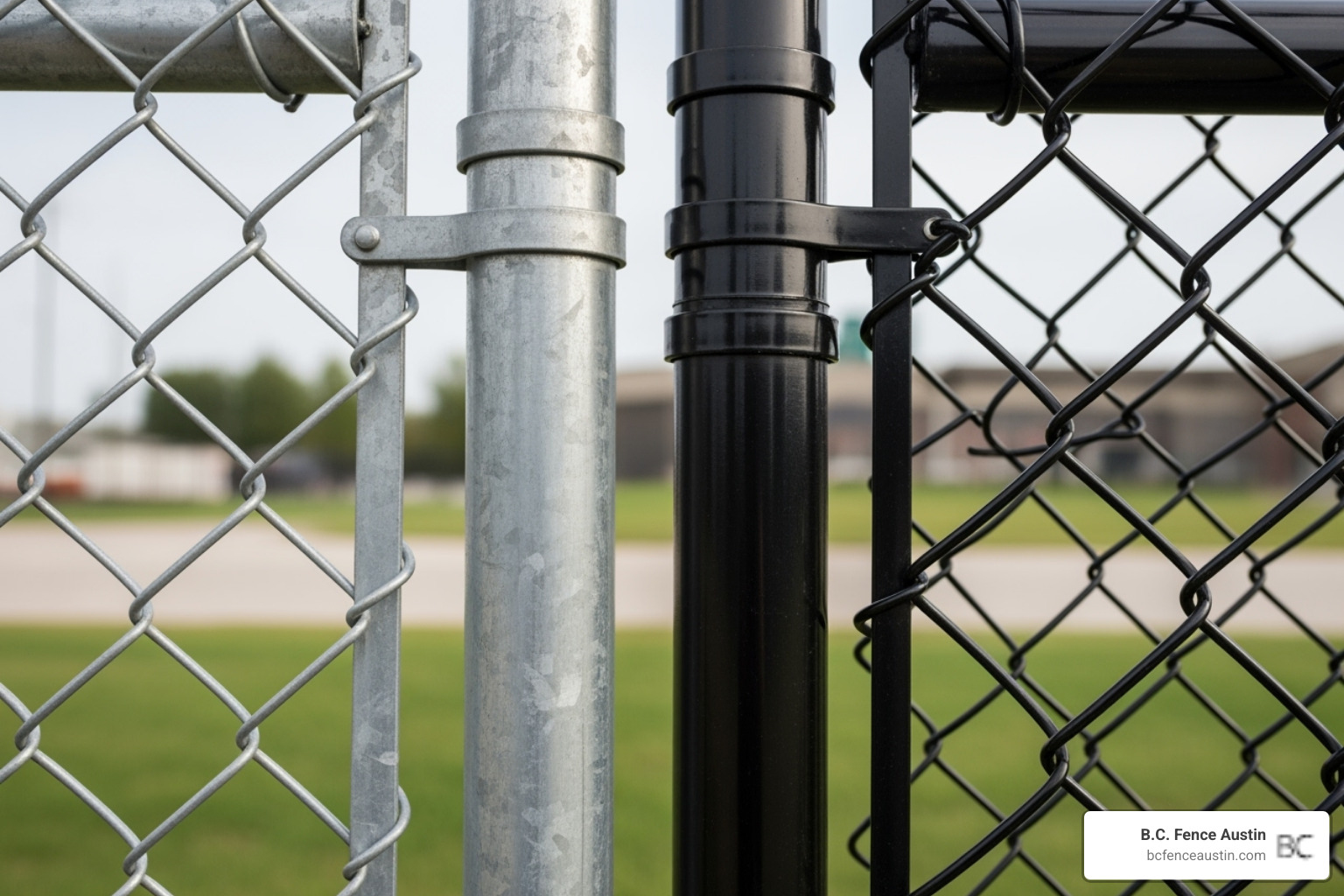 galvanized vs. black vinyl-coated chain link fence - 6ft chain link fence price