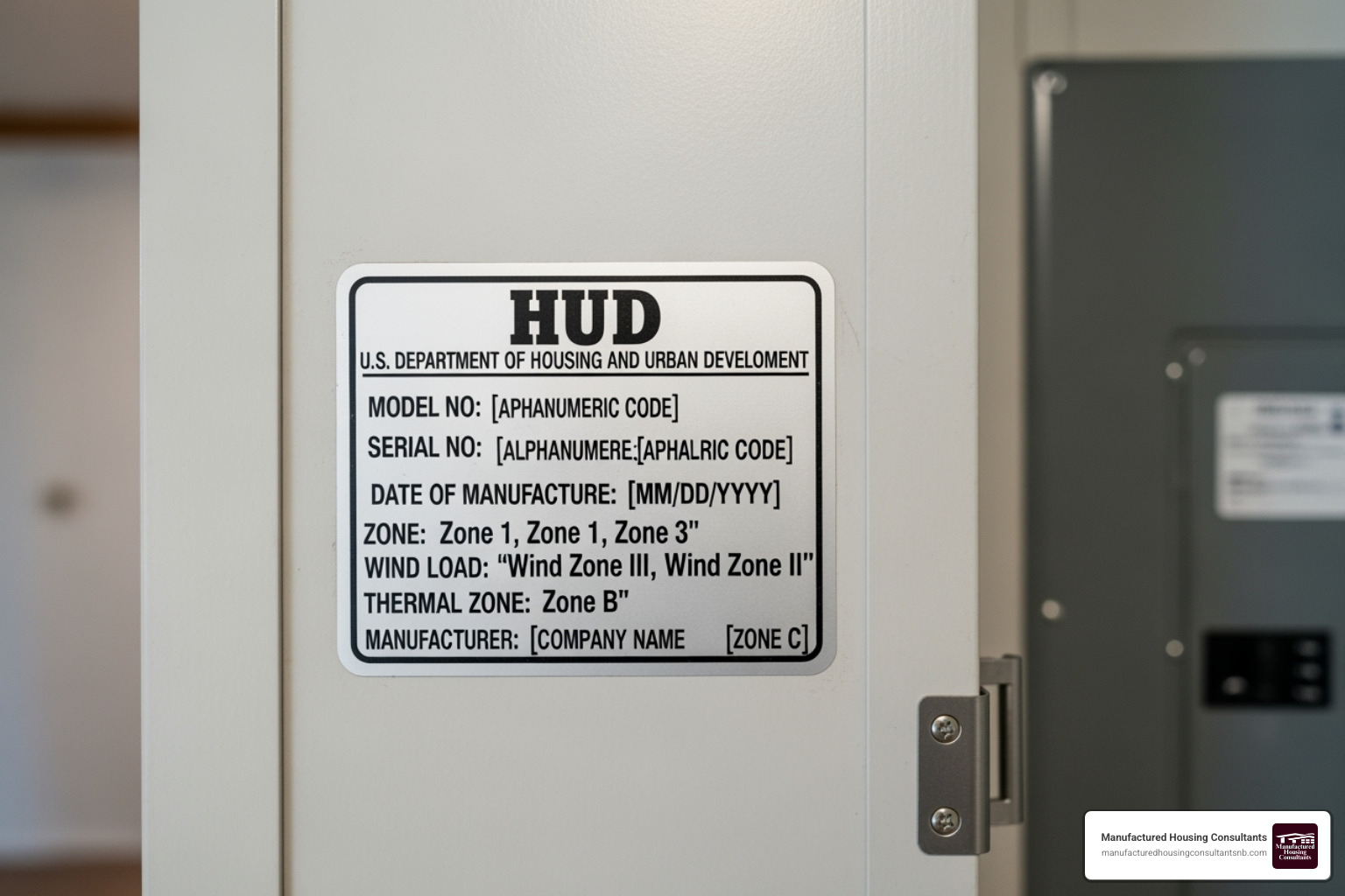 HUD data plate on a manufactured home - putting a mobile home on a foundation HUD data plate on a manufactured home - putting a mobile home on a foundation