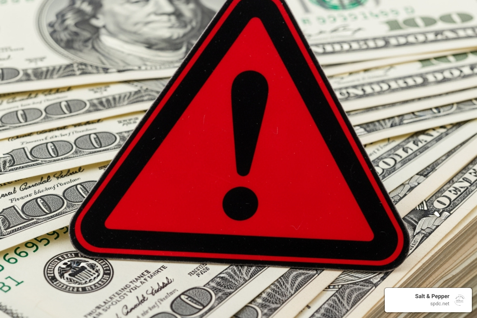 red warning sign over cash - renovation builder near me
