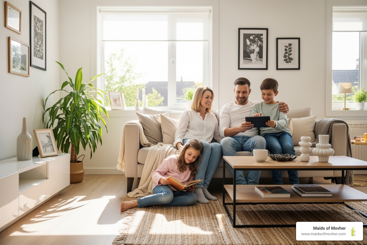 family enjoying clean home - deep cleaning services washington family enjoying clean home - deep cleaning services washington