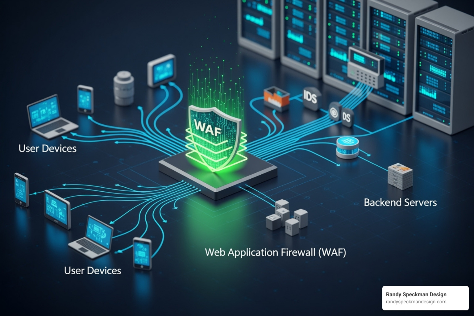 secure architecture with a Web Application Firewall (WAF) protecting servers - Secure website development secure architecture with a Web Application Firewall (WAF) protecting servers - Secure website development