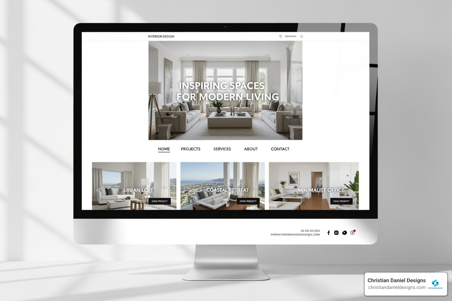Clean And Navigable Interior Design Website Homepage - Squarespace Interior Design Websites Clean and navigable interior design website homepage - squarespace interior design websites
