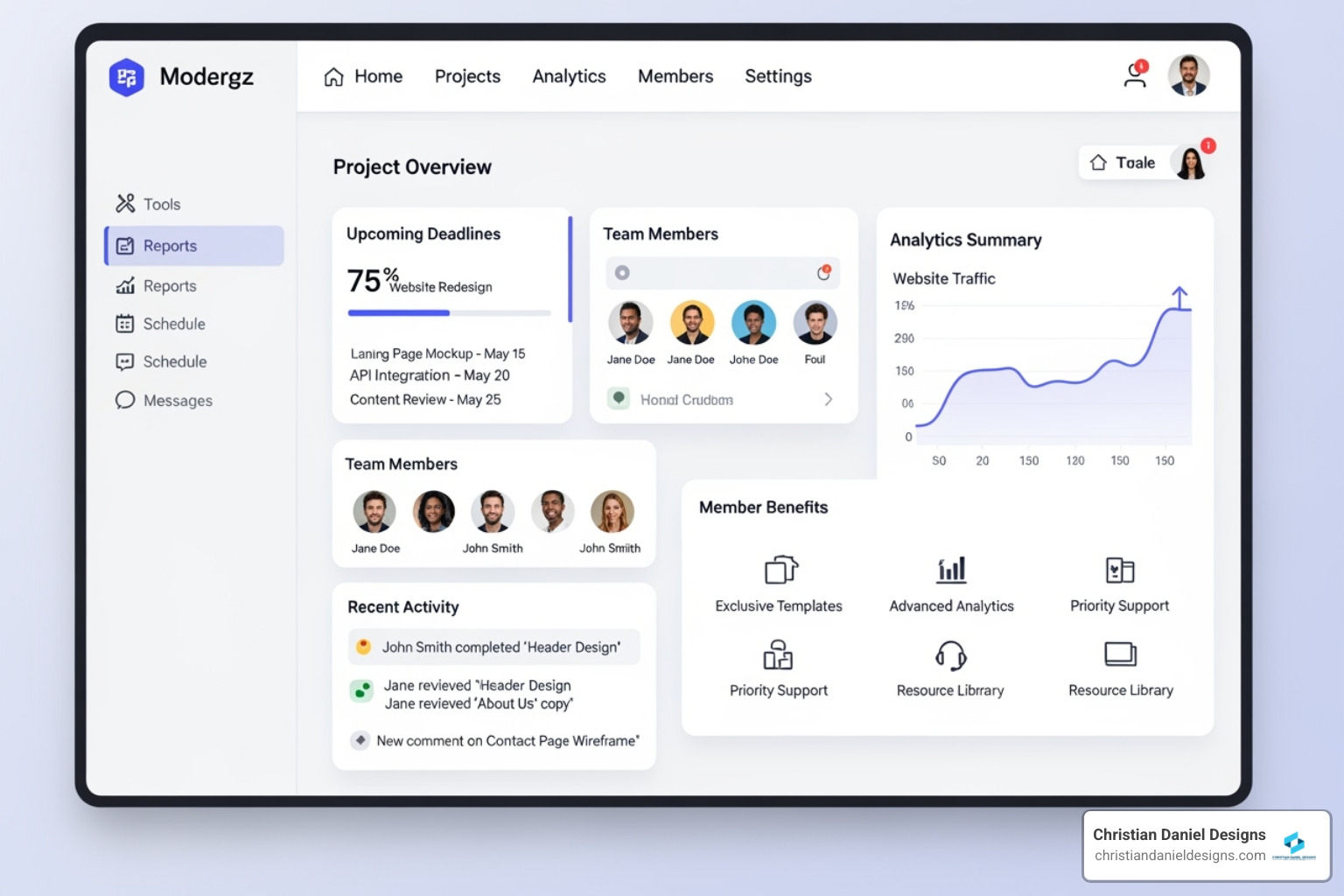 Squarespace Circle member dashboard showing perks - creating squarespace websites for clients