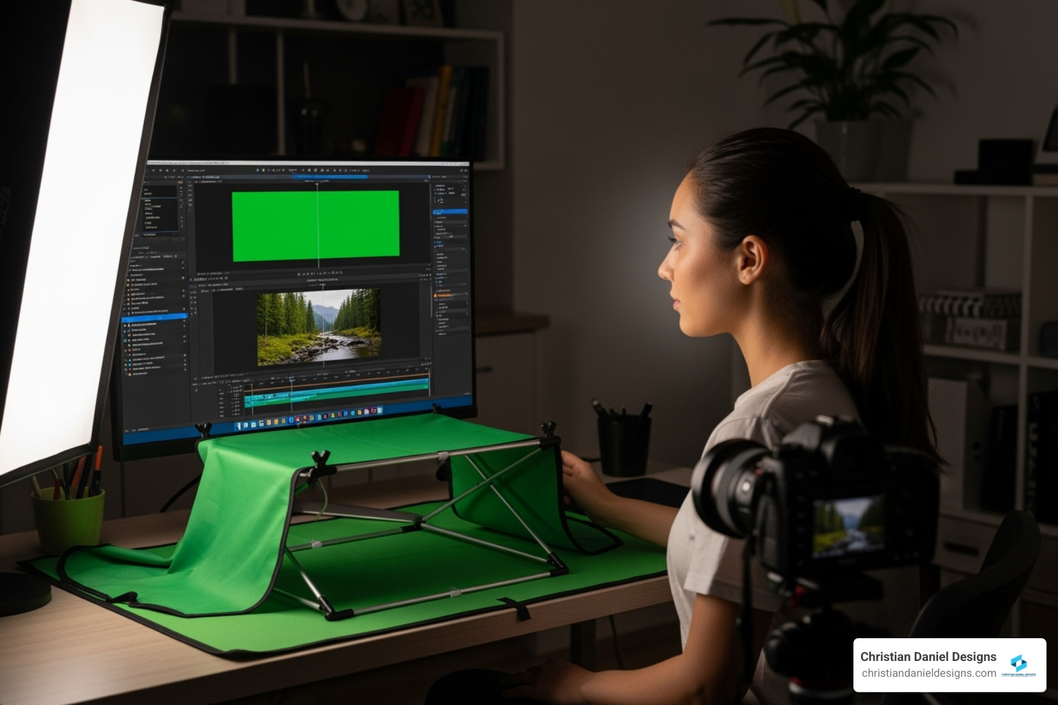 Image of the Premiere Pro interface showing the Ultra Key effect being dragged onto a clip - Green screen Premiere Pro
