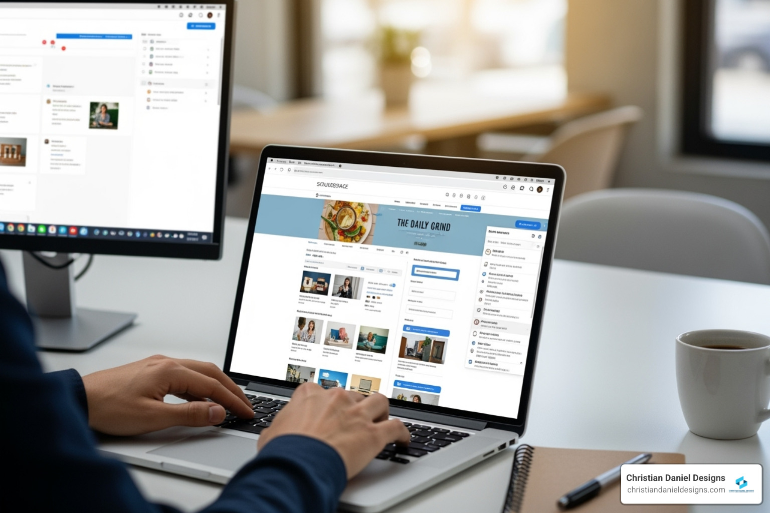 A clean and modern Squarespace website template - creating squarespace websites for clients