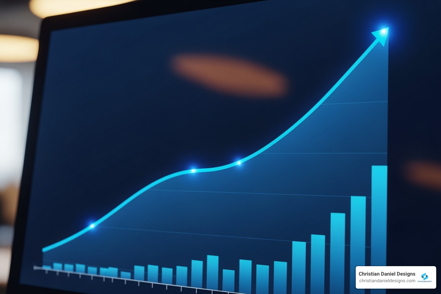 image of a graph showing increased lead generation - website designers for small business
