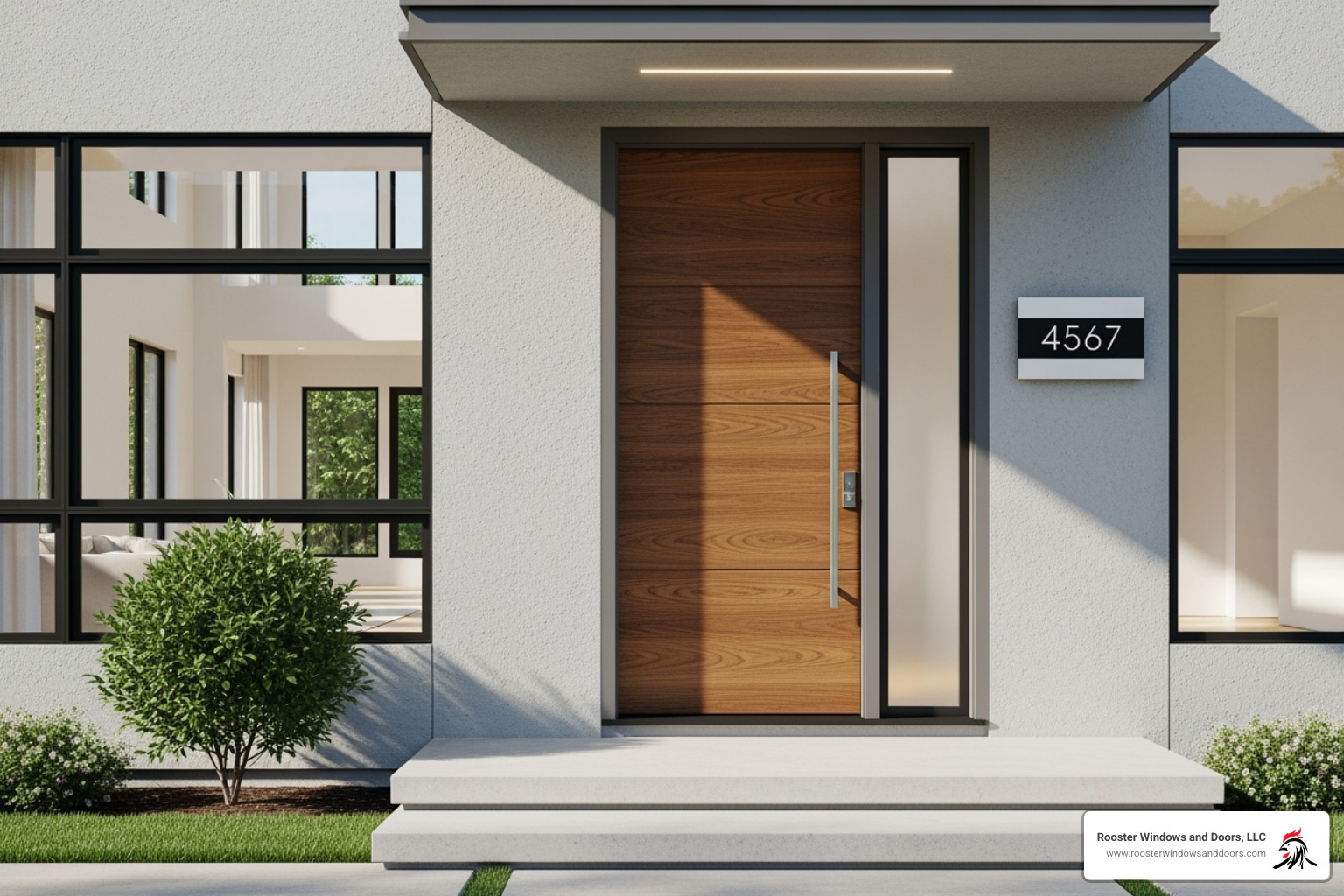 stylish modern front entry door - exterior door installation