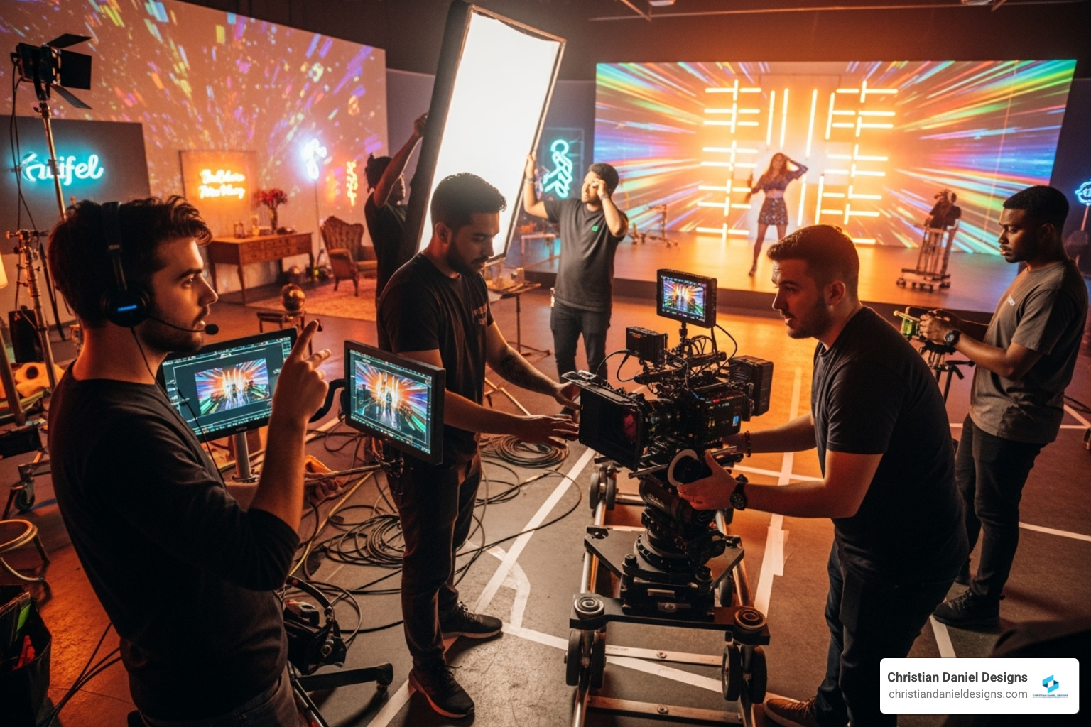 camera and film equipment with price tags - music video production company