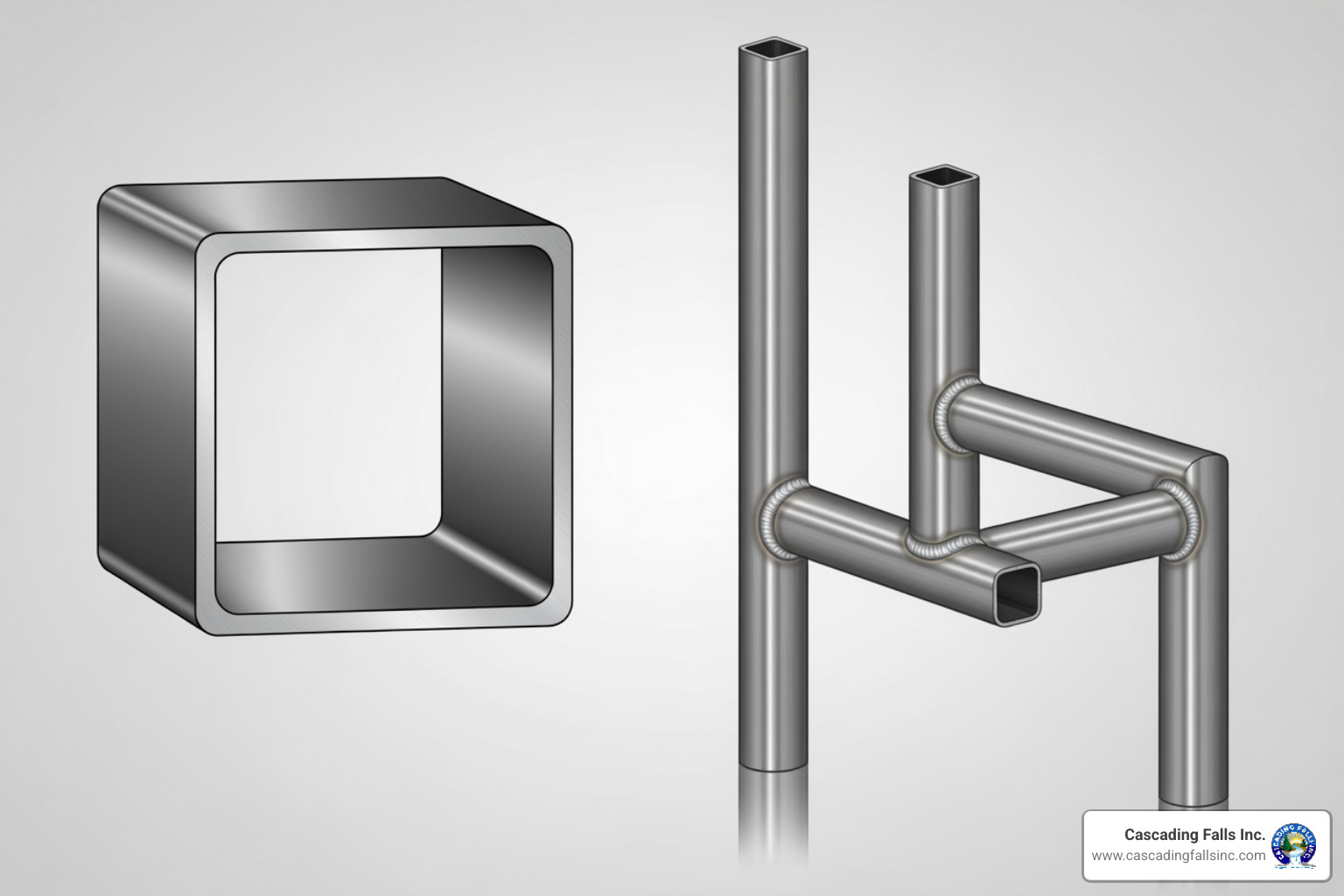 diagram showing the hollow square steel tubing used in frames - metal tube building kits diagram showing the hollow square steel tubing used in frames - metal tube building kits