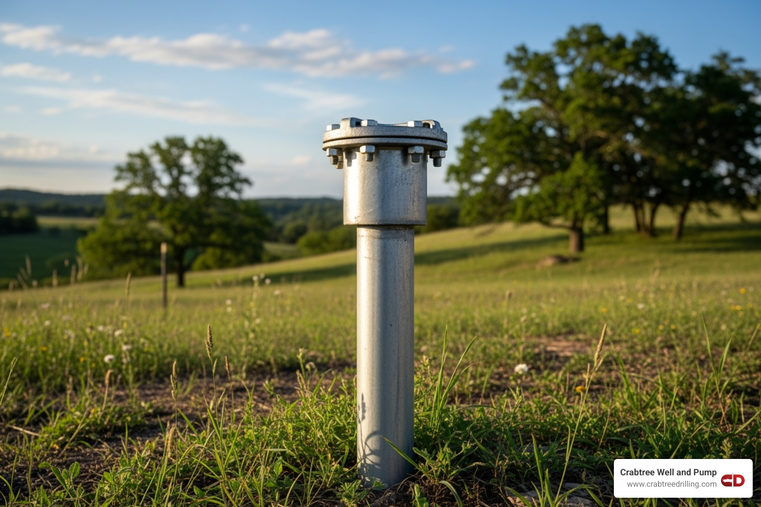 Properly sealed and capped unused well - well drilling regulations