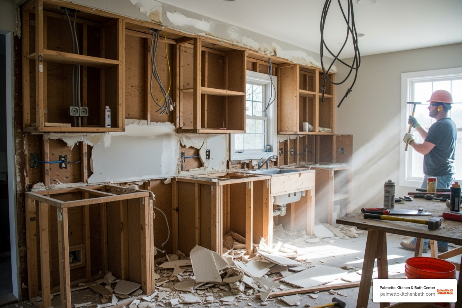 kitchen mid-demolition - kitchen remodel pros
