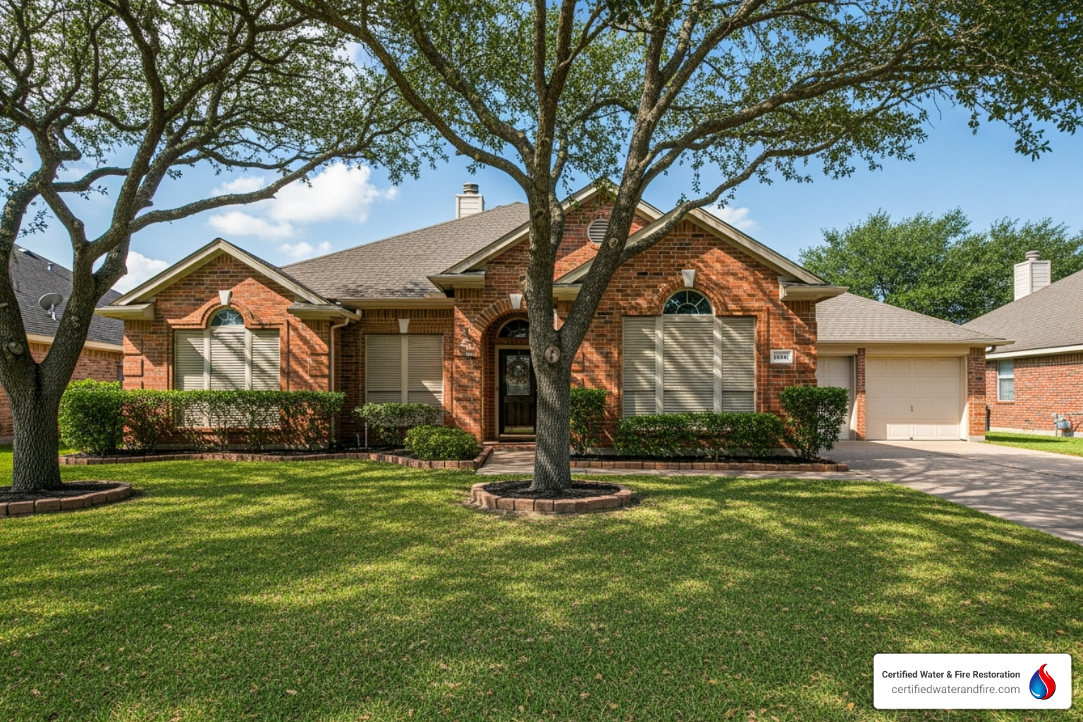 well-maintained home with storm shutters - Texas Storm Damage Restoration