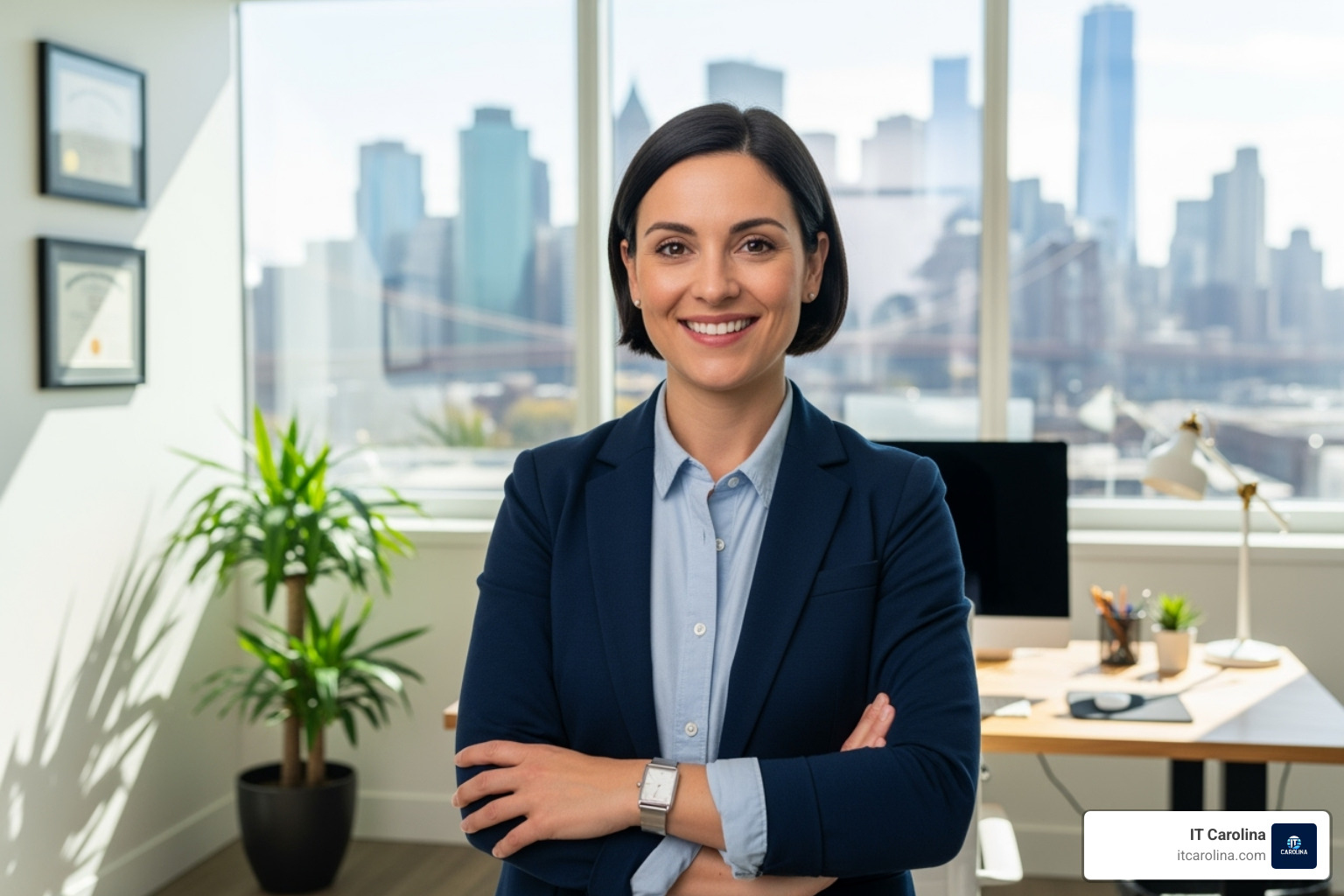 confident small business owner in their Charlotte office - 5 Cybersecurity Habits Every Small Business Must Adopt confident small business owner in their Charlotte office - 5 Cybersecurity Habits Every Small Business Must Adopt