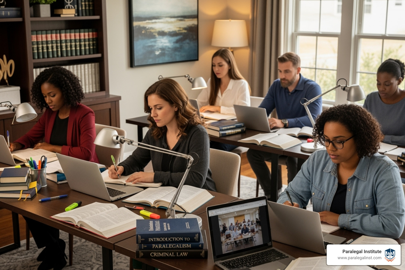 Diverse group of smiling graduates holding certificates - online paralegal program Diverse group of smiling graduates holding certificates - online paralegal program