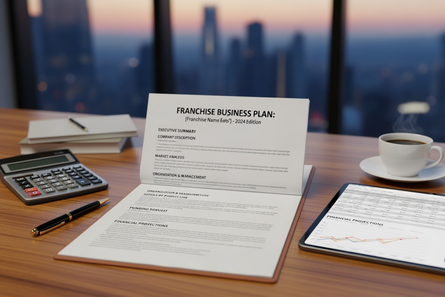 Map showing a target market area with competitor locations pinned - franchise business plan example