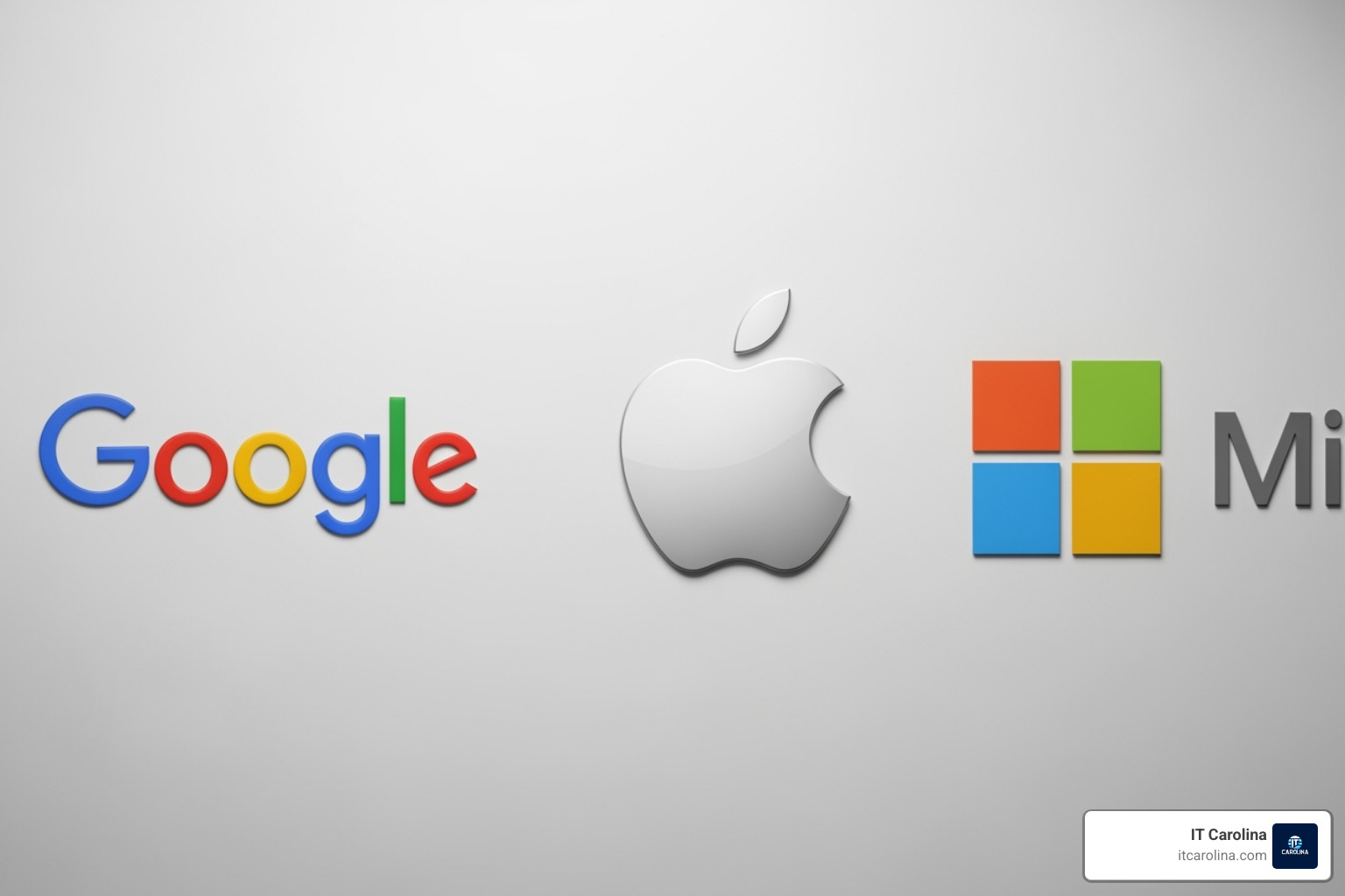 Google, Apple, and Microsoft logos side-by-side - I forgot my password and need it reset