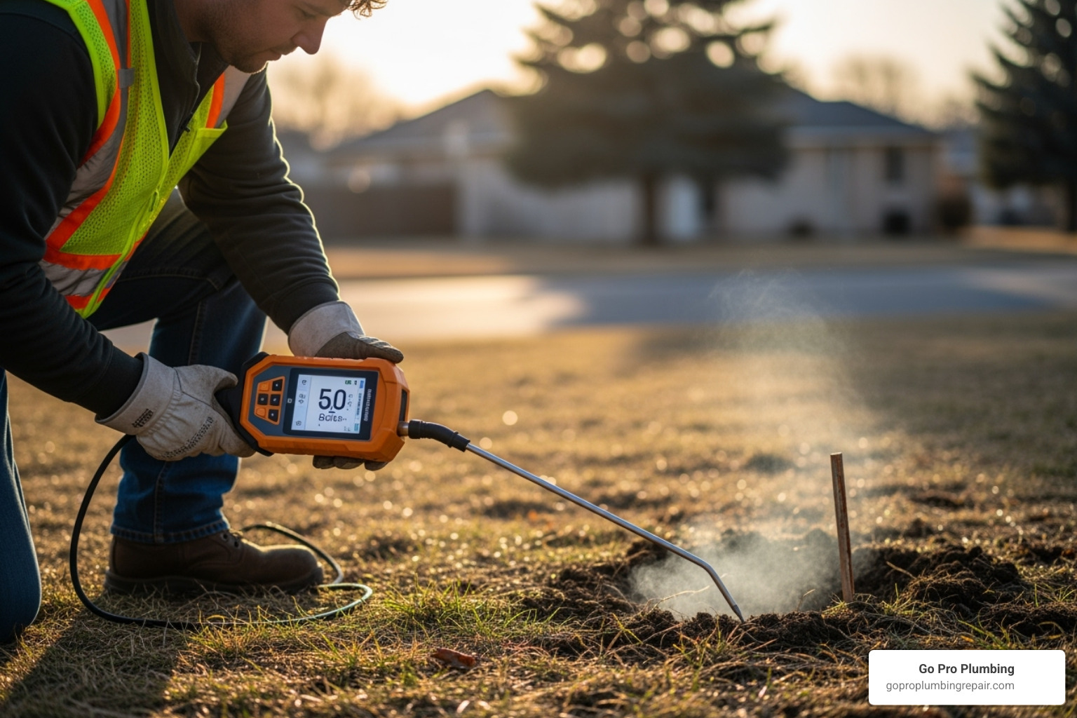 tracer gas detection setup - underground leak detection