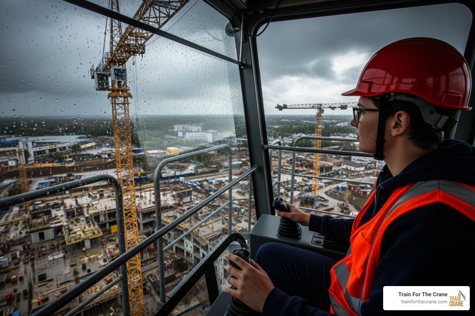 crane operator working in challenging weather conditions - how much do crane operators make
