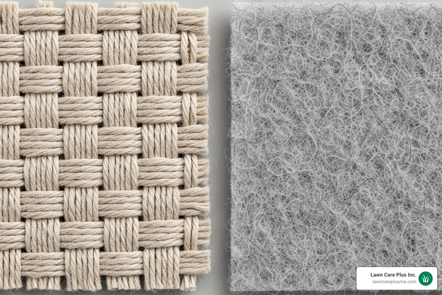 comparison of woven and non-woven fabric textures - geotextile for french drain