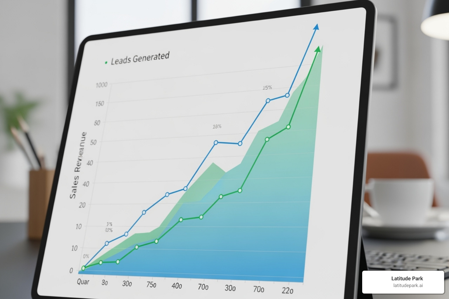 graph showing upward trends in leads and sales - small business automation tools