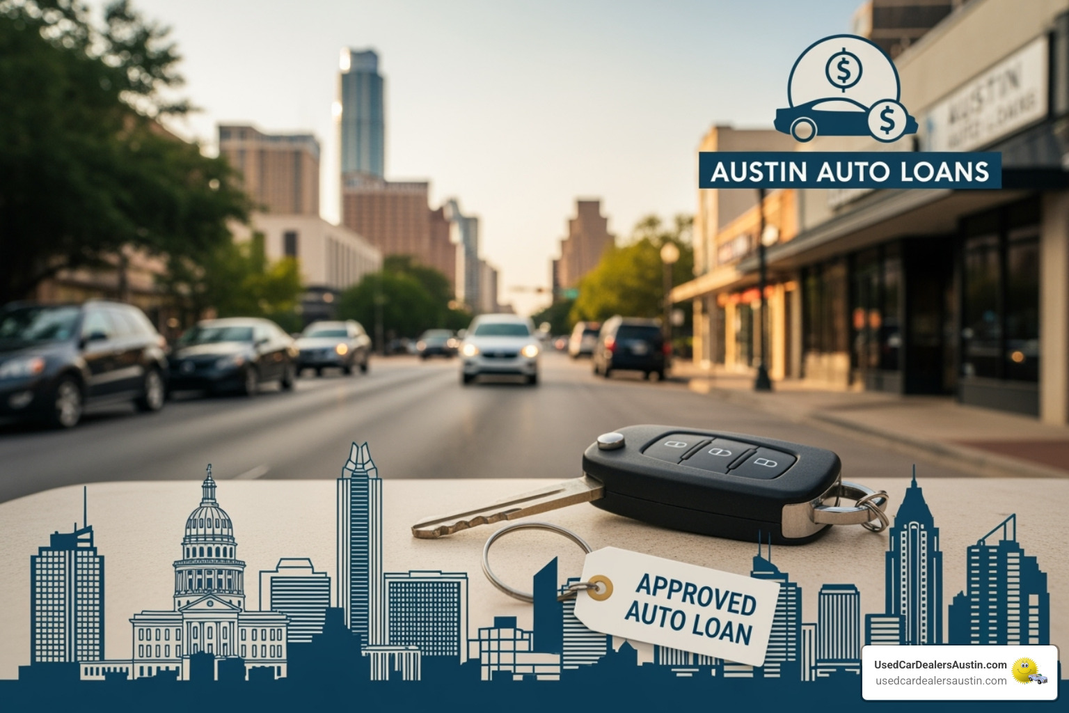 magnifying glass over a loan document - auto loans in austin
