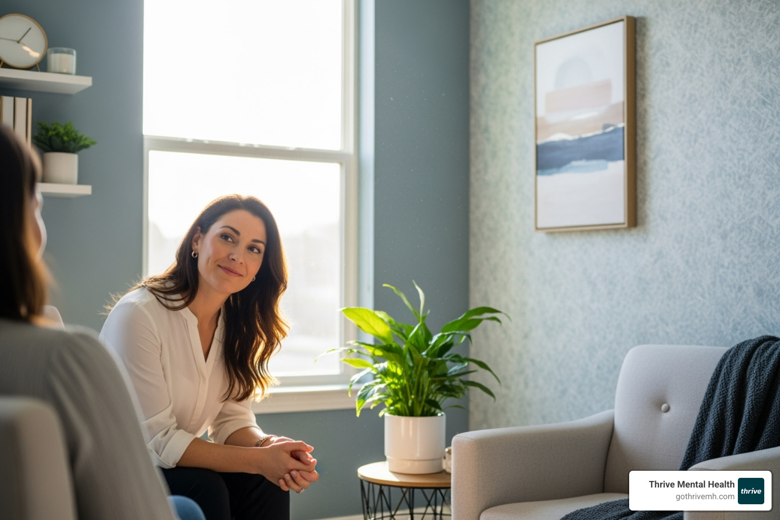 A therapist in Florida who uses CBT for anxiety, providing supportive care in a session. - therapist in florida who uses cbt for anxiety A therapist in Florida who uses CBT for anxiety, providing supportive care in a session. - therapist in florida who uses cbt for anxiety