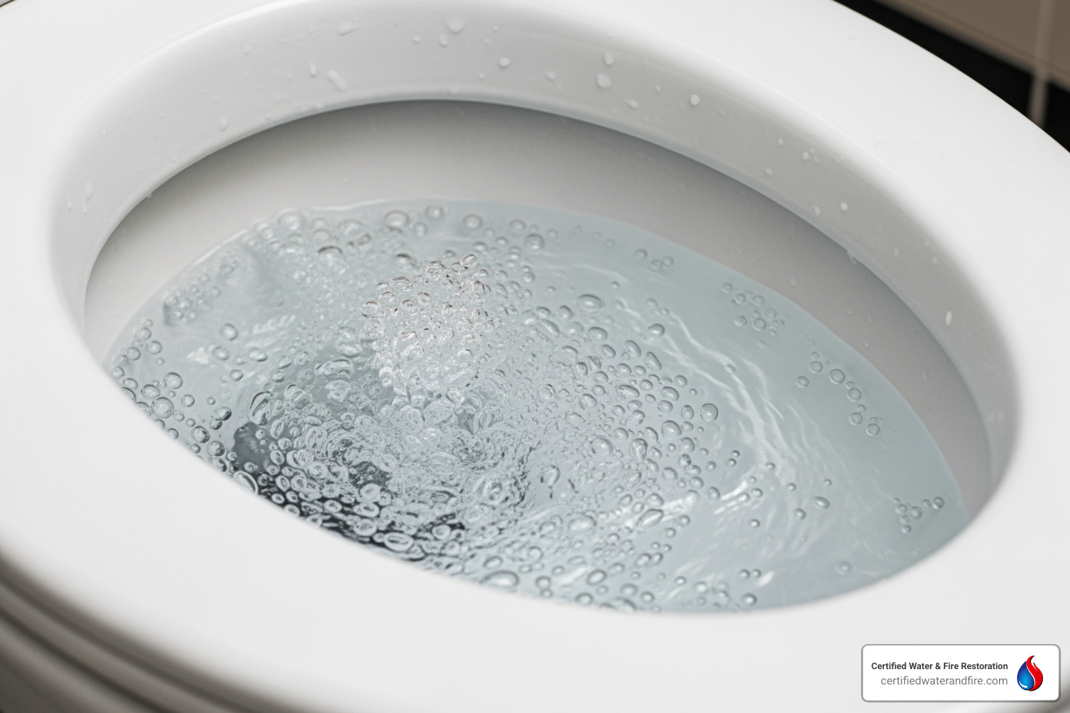 gurgling toilet water - sewer line backup