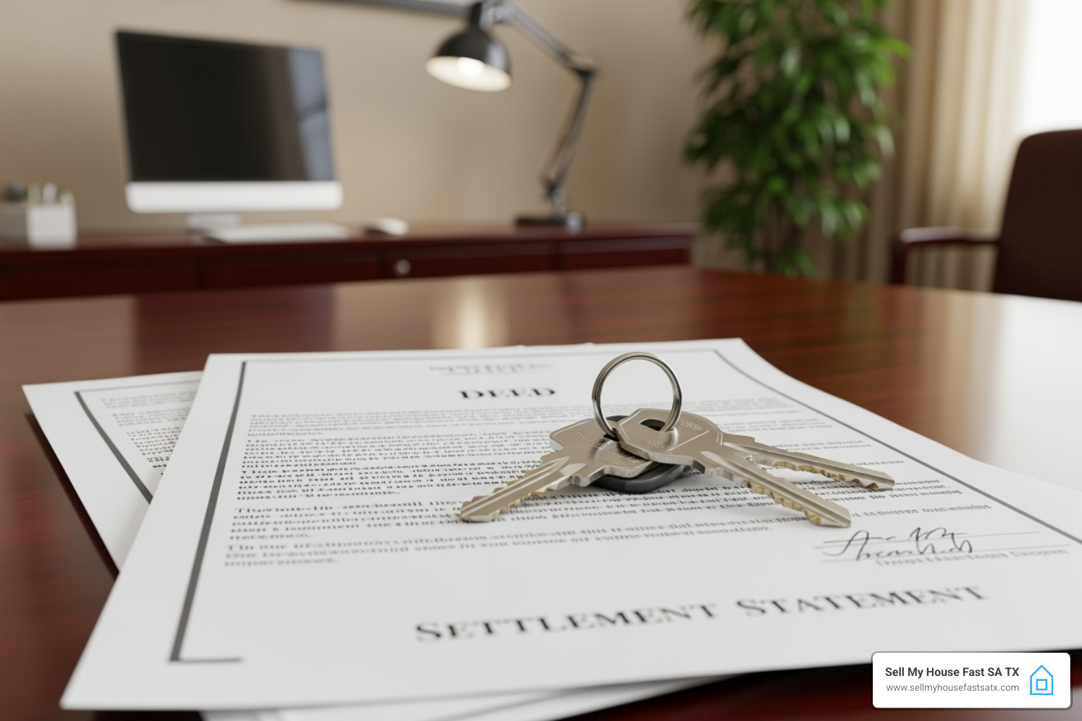 House keys and closing documents for San Antonio FSBO sale - how to sell a house by owner