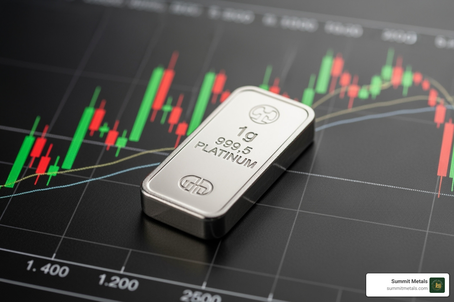 platinum bar with graph showing spot price fluctuations - 1 gram platinum bar platinum bar with graph showing spot price fluctuations - 1 gram platinum bar