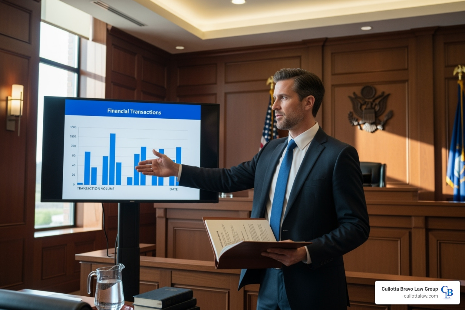 lawyer presenting evidence in a courtroom - Experienced injury attorney