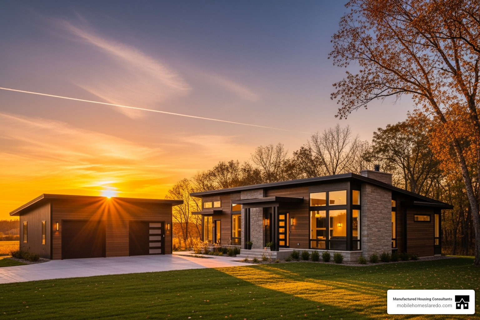 beautiful sunset behind a modular home with an attached garage - modular homes with attached garages beautiful sunset behind a modular home with an attached garage - modular homes with attached garages