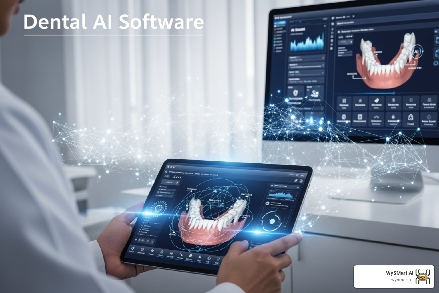 collage showing different AI software interfaces for various tasks - Dental AI software