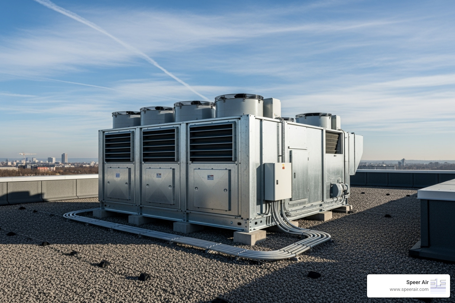 a clean, modern commercial rooftop HVAC unit on a flat roof - business hvac installation denville nj a clean, modern commercial rooftop HVAC unit on a flat roof - business hvac installation denville nj