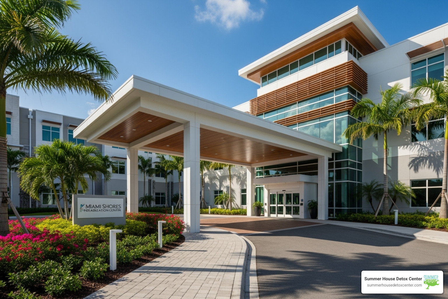Welcoming facility entrance - long term rehab miami
