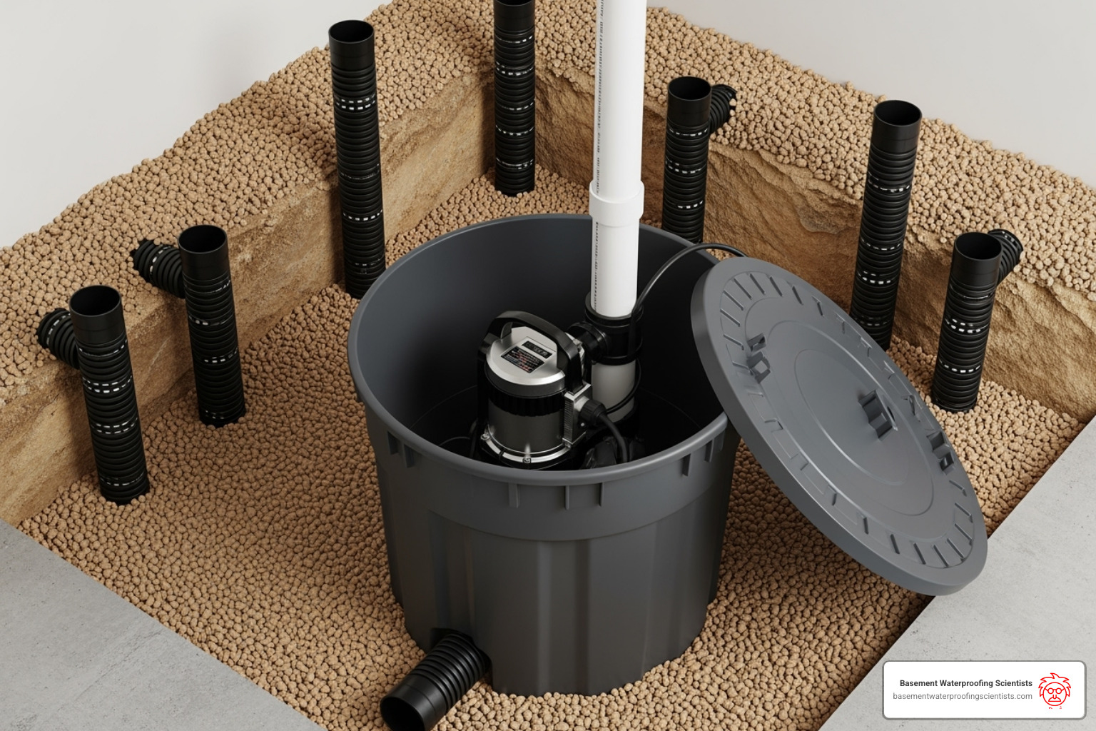 sump pump basin connected to a drain tile system - backyard drain tile installation sump pump basin connected to a drain tile system - backyard drain tile installation